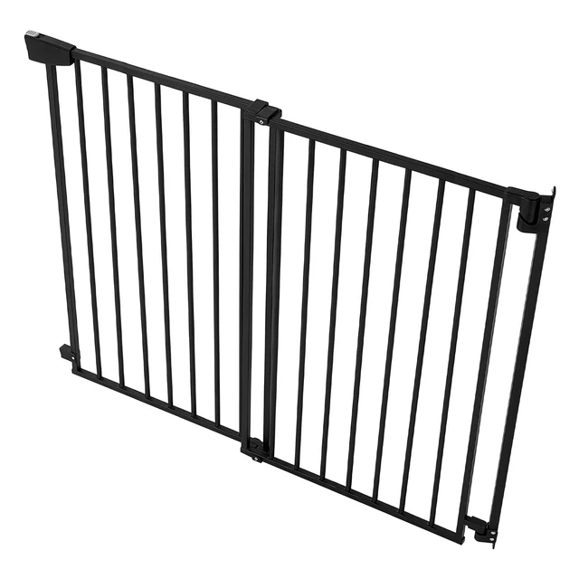 Alt view image 8 of 8 - VEVOR Baby Gate for Stairs, 31-48 in Adjustable Width, 30 in High Dog Gate, No Bottom Bar, One-Handed Operation, Easy Drilling Installation with Hardware Kit, for Stairs, Doorways, and House, Black