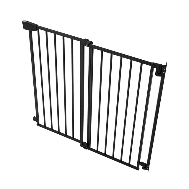 Alt view image 8 of 8 - VEVOR Baby Gate for Stairs, 28-43 in Adjustable Width, 36 in High Dog Gate, No Bottom Bar, One-Handed Operation, Easy Drilling Installation with Hardware Kit, for Stairs, Doorways, and House, Black