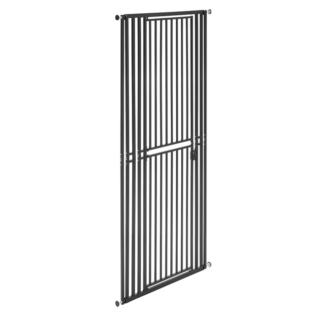 Alt view image 8 of 8 - VEVOR Extra Tall Pet Gate for Cats, 28-34 in Adjustable Width, 78.7 in High Dog Gate, with Pressure Mount Kit and Wall Mount Kit, 1.2 in Narrow Bar Spacing, for Stairs, Doorways, and House, Black