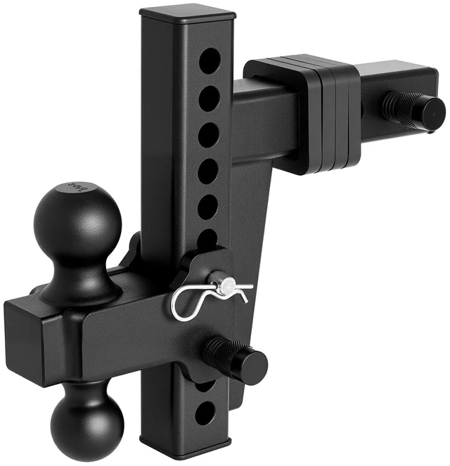 Alt view image 8 of 8 - VEVOR Adjustable Trailer Hitch, Fit 2 Inch Receiver, Trailer Hitch Mount with 2 Inch & 2-5/16 Inch Balls, 18500 lbs GTW, 8 Inch Drop, Towing Ball Mounts for RVs, Off-Road Vehicles and Trucks, Black
