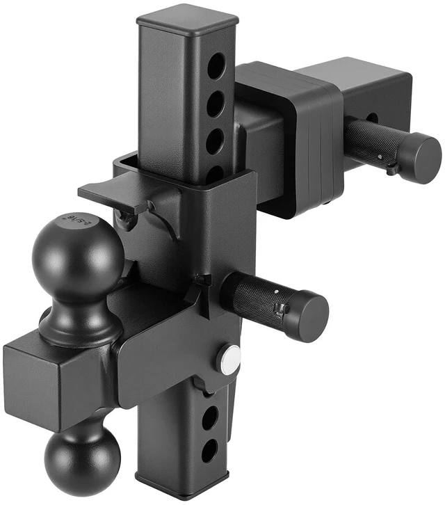 Alt view image 8 of 8 - VEVOR Adjustable Trailer Hitch, Fit 2.5 Inch Receiver, Trailer Hitch Mount with 2 Inch & 2-5/16 Inch Balls, 21000 lbs GTW, 9 Inch Drop, Towing Ball Mounts for RVs, Off-Road Vehicles and Trucks, Black