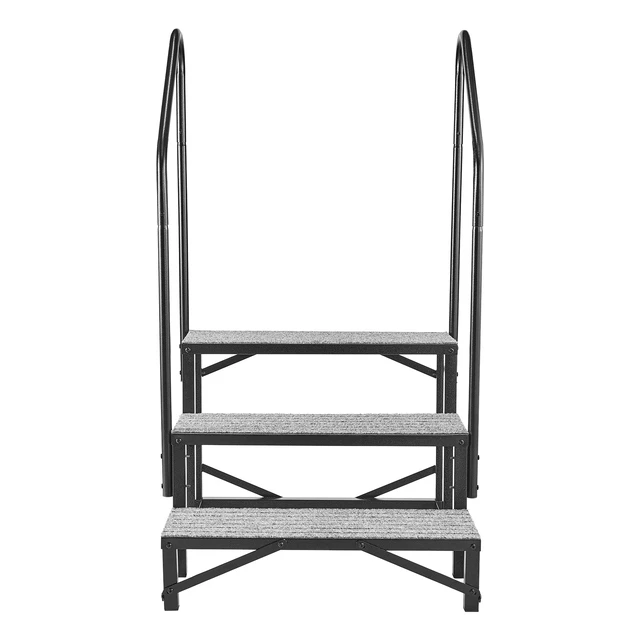 Alt view image 8 of 8 - VEVOR RV Steps with Dual Handrails, 3 Steps, 660 lbs Load Capacity, Heavy Duty Outdoor RV Stairs with Non-Slip Mat for Elderly/Pets, Portable Stairs for Hot Tub, Camper, Mobile Home, Porch, Pool, SPA