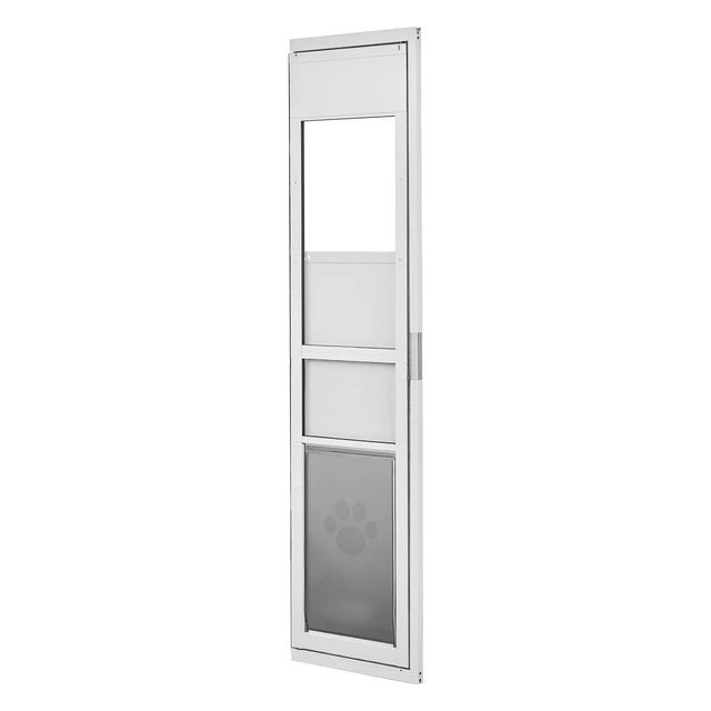 Alt view image 8 of 8 - VEVOR Dog Door for Sliding Glass Door, 75 7/8" to 80 11/16" Adjustable Height, Aluminum Alloy Frame with Flap and Lock, for Extra Large-Sized Dogs, 180° Swing-Open Sliding Glass Pet Doors for Renters