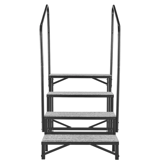 Alt view image 8 of 8 - VEVOR RV Steps with Dual Handrails, 4 Steps, 660 lbs Load Capacity, Heavy Duty Outdoor RV Stairs with Non-Slip Mat for Elderly/Pets, Portable Stairs for Hot Tub, Camper, Mobile Home, Porch, Pool, SPA