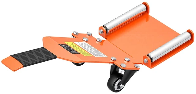 Main image of VEVOR Tire Wheel Dolly, 110LBS Heavy Duty Steel Tire Lifting Jack Tool, Fits 35 in Tires, 360° Rotating Rollers, Smooth Rolling Tire Lifter for Car SUV Truck, Compact & Portable for Workshop Garage
