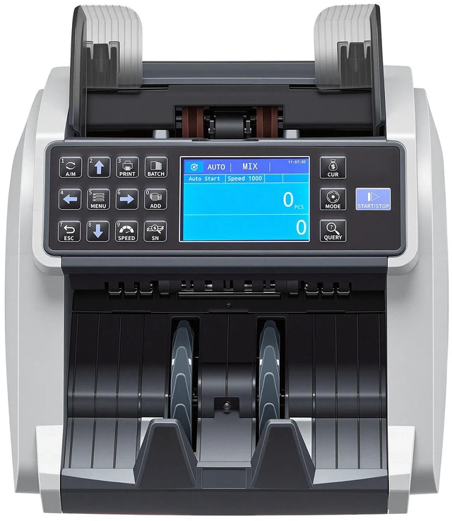 Alt view image 8 of 8 - VEVOR Money Counter Machine, Mixed Denomination Bill Cash Counter with CIS/UV/MG/IR/DD/DBL/HLF/CHN Counterfeit Detection, Multi-Currency Support, Money Counting Machine with External Display