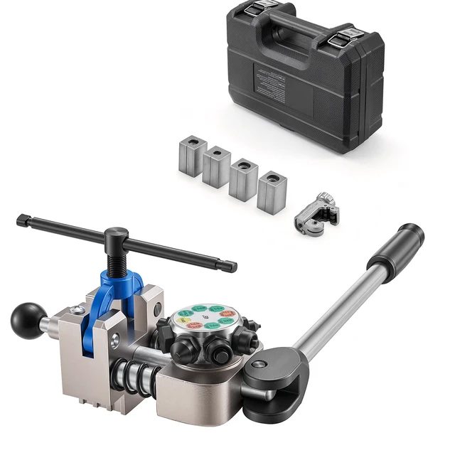 Alt view image 8 of 8 - VEVOR Professional Brake Line Flaring Tool, 45 Degree Double Flare Bubble Flare Tool Kit for 3/16", 1/4", 5/16", 3/8" Copper Aluminum Thin Steel Tubes