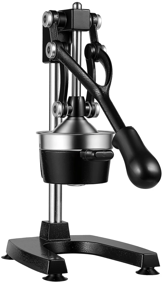 Main image of VEVOR Manual Citrus Juicer, 15" Tall Hand Press Oranges Juicer, Manual Fresh Juice Extractor for Lemon Pomegranate Grapefruit, Heavy-Duty Cast Iron, Easy to Clean, Home & Commercial Use, Black