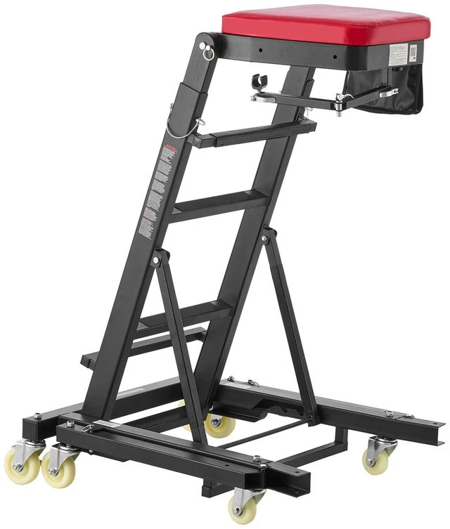 Main image of VEVOR Top Automotive Creeper 48"-76" Adjustable with Folding Mechanical Arm, Foldable High Top Engine Creeper, 400LBS Heavy-Duty Support, Stable H-Shaped Base, 6-Wheel Smooth Rolling for Auto Repair