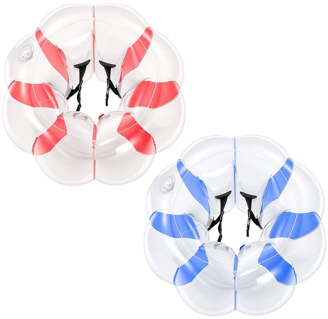 Main image of VEVOR 2-Pack Inflatable Bumper Balls 3FT Human Bubble for Kids Blue+Red, for Backyard, Camping, Picnic, Park, Lawn, and Outdoor Team Gameplay, Thickened PVC Material, Sumo Hamster Ball with Handle