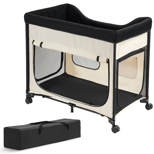 Alt view image 8 of 8 - VEVOR Elevated Lounge Pet Bed Foldable Bunk Dog Bed with Wheels & Side Bags XL