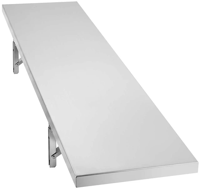 Main image of VEVOR Stainless Steel Shelf 12" x 72" Foldable Wall Mount Floating Shelf, Heavy-Duty Commercial Shelves with Brackets, 300LBS Capacity, Easy to Clean, Suitable for Restaurant, Home Kitchen, Garage