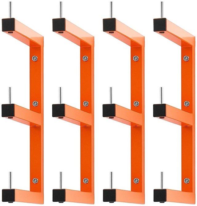 Main image of VEVOR Lumber Rack, 4-Tier 2-Pack 220 lbs per Tier, Welded Wood Pipe Storage, Wall-mounted Organizer for Garages, Workshops, Warehouse, Basement, Heavy-Duty Steel Cantilever Arms, Locking Pins, Orange