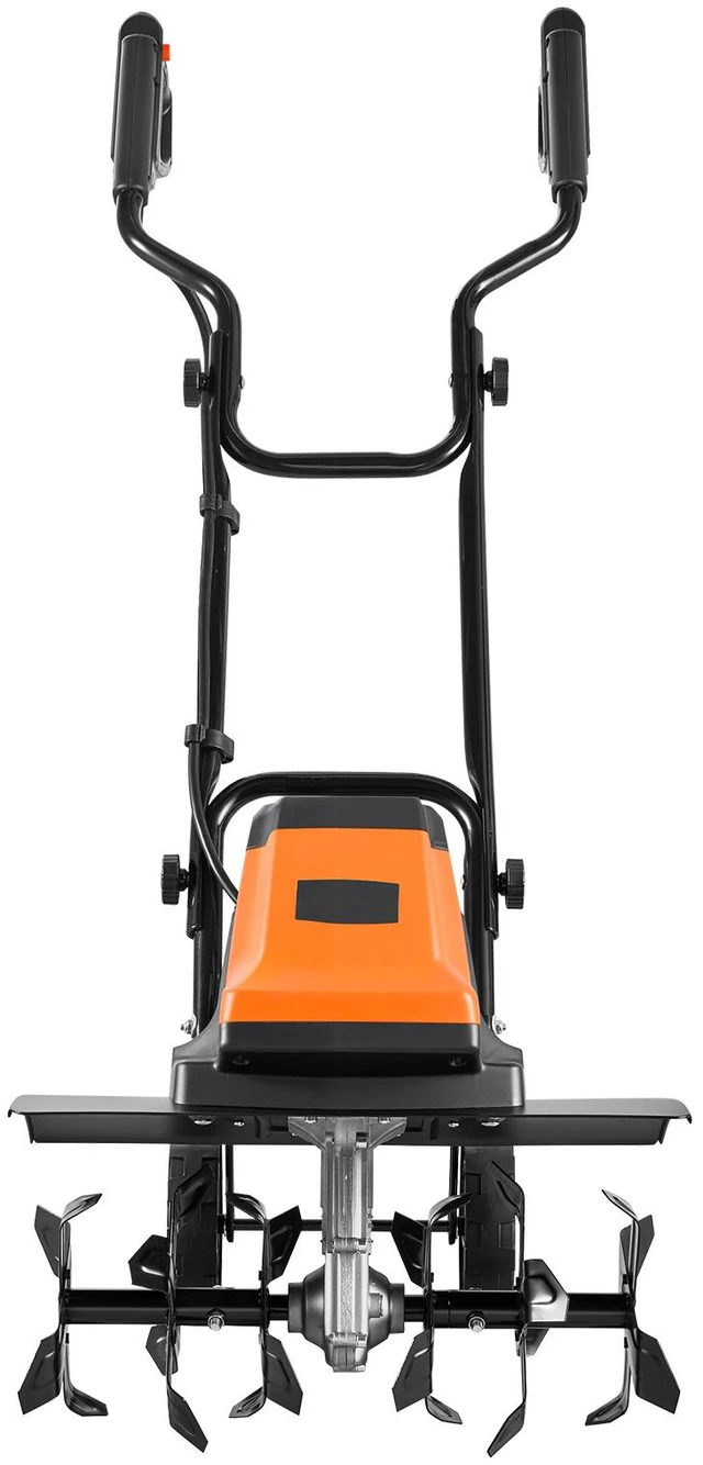 Alt view image 8 of 8 - VEVOR Corded Electric Tiller, 18 Inch Tilling Width Garden Rototiller, 15-Amp Motor Heavy-Duty Tilling Machine, Cultivator with Steel Tines and Foldable Handle, for Lawn, Yard, and Gardening Care