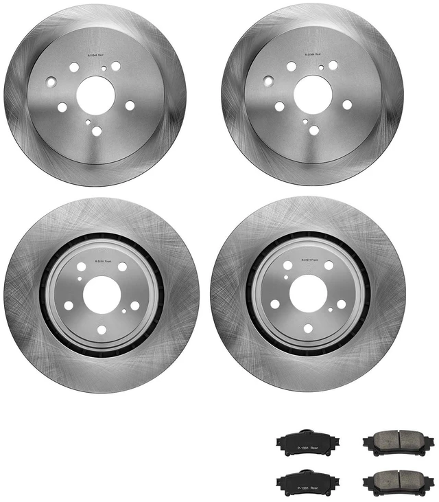 Main image of VEVOR Front & Rear Brake Kit Ceramic Brake Pads & Hollow Brake Rotors Kit, Compatible with 2010-2015 Lexus RX350, 2010-2015 Lexus RX450H, 2015-2019 Toyota Highlander, 2011-2020 Toyota Sienna
