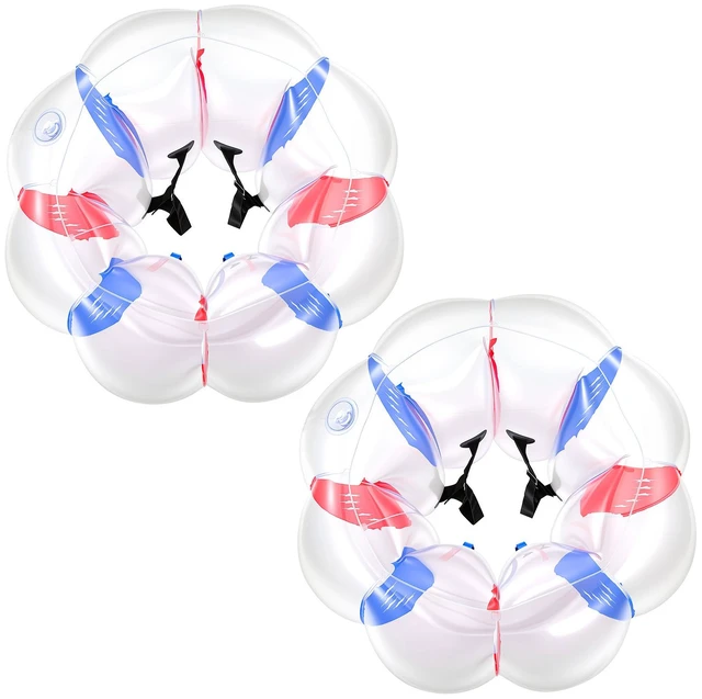 Main image of VEVOR 2-Pack Inflatable Bumper Balls 4FT Human Bubble for Teens Blue+Red, for Backyard, Camping, Picnic, Park, Lawn, and Outdoor Team Gameplay, Thickened PVC Material, Sumo Hamster Ball with Handle