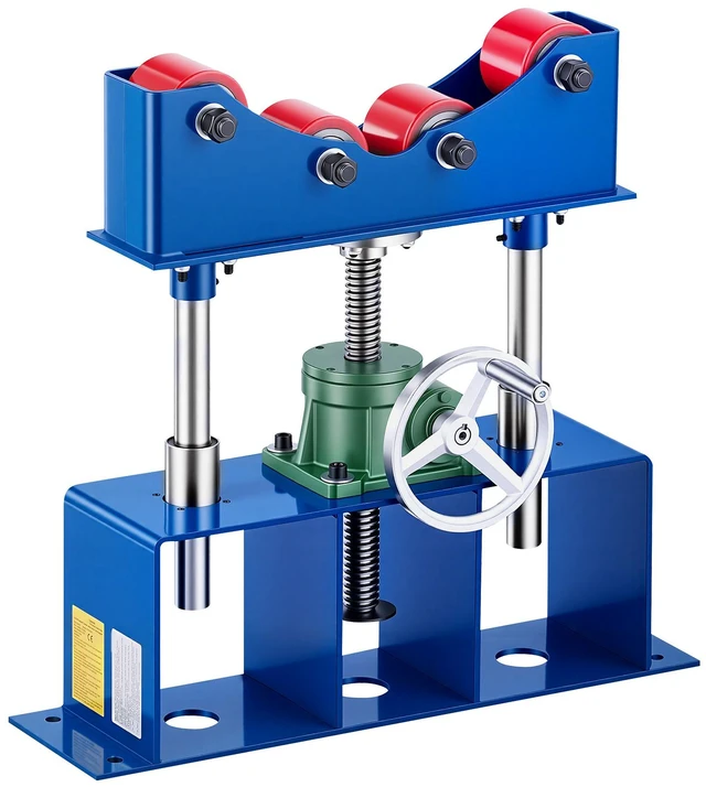 Main image of VEVOR Rotary Welding Positioner Roller, 2500LBS Heavy-Duty Pipe Stand, Fits 2"-36" Pipes, 16"-23" Adjustable Height, 4 PU Rollers, Worm Gear Lifting for Large Pipe Welding, Processing & Rotation