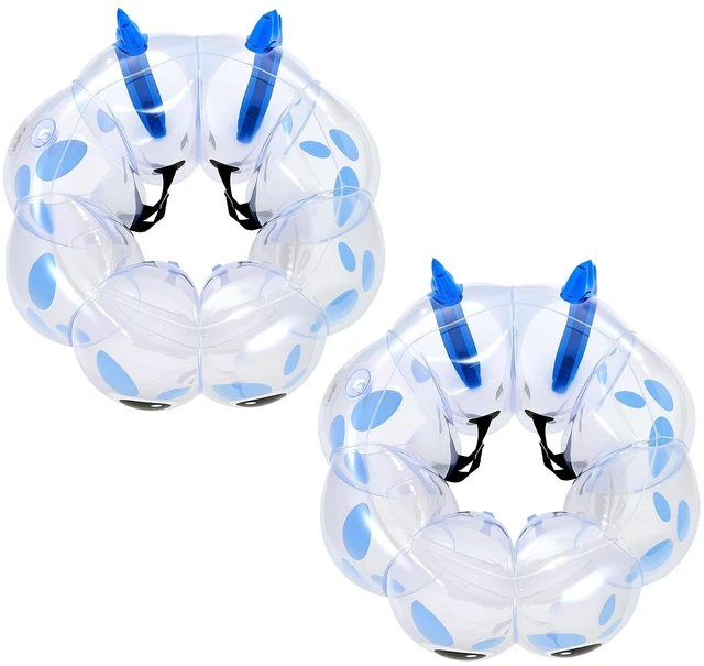 Main image of VEVOR 2-Pack Inflatable Bumper Balls 4FT Human Bubble for Teens Blue, for Backyard, Camping, Picnic, Park, Lawn, and Outdoor Team Gameplay, Thickened PVC Material, Sumo Hamster Ball with Handle