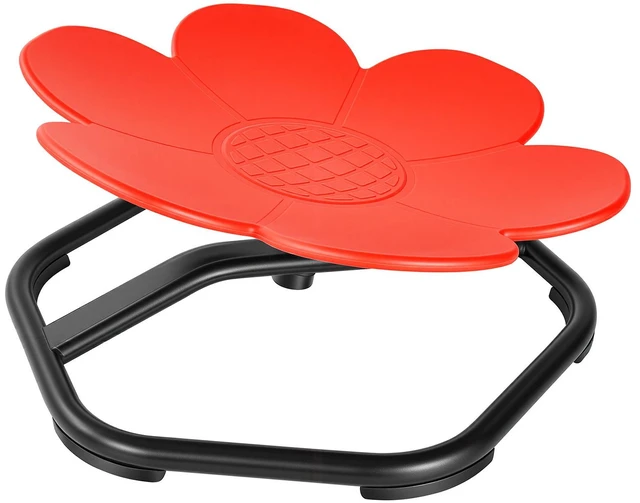 Main image of VEVOR Spinning Chair for Autistic Kids Ages 3-12 Autism Sensory Toy 220 LBS, Sensory Swivel Seat Products for Children ADHD, Training Body Coordination Balance, 20.7" L x 20.7" W, Flower Shape, Red