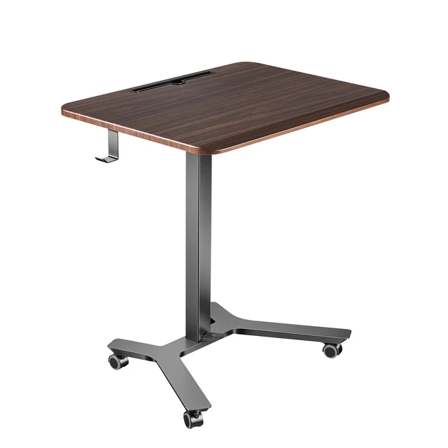 Alt view image 2 of 2 - VEVOR Standing Desk, Adjustable Height Mobile Stand Up Desk w/ Casters, 28.2 x 20.5 in Small Computer Sit Stand Rolling Workstation w/ Hook, 33 lbs Capacity, Foot Pedal Pneumatic Lift for Home Office