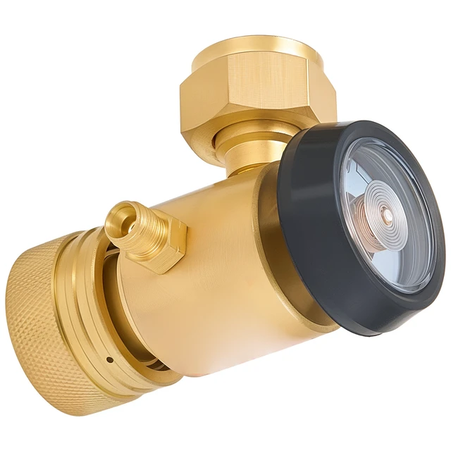 Alt view image 8 of 8 - VEVOR CGA520 Acetylene Regulator for B-Type Tanks, AR-B Air Acetylene Regulator Gauge with 3/8"-24 LH Outlet Connection, Heavy-Duty Brass Body for Welding Brazing Applications