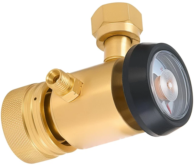 Main image of VEVOR CGA200 Acetylene Regulator for Small MC Tanks, AR-MC Air Acetylene Regulator Gauge with 3/8"-24 LH Outlet Connection, Heavy-Duty Brass Body for Welding Brazing Applications