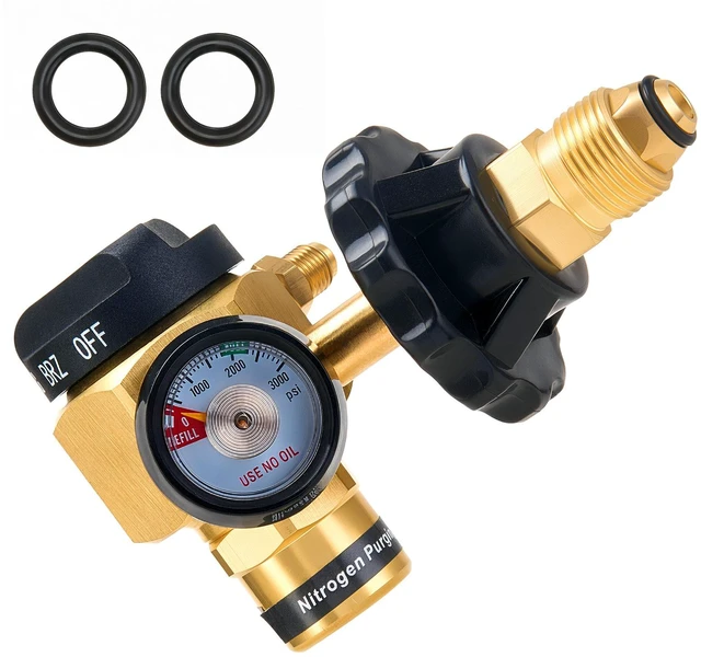 Main image of VEVOR Nitrogen Purging Regulator, Nitrogen Purge Control Valve with 500PSI Test Pressure, 4-Position Flow Control (TST/PRG/BRZ/OFF) for Brazing, Pipeline Purging, Leak Checking & Pressure Testing