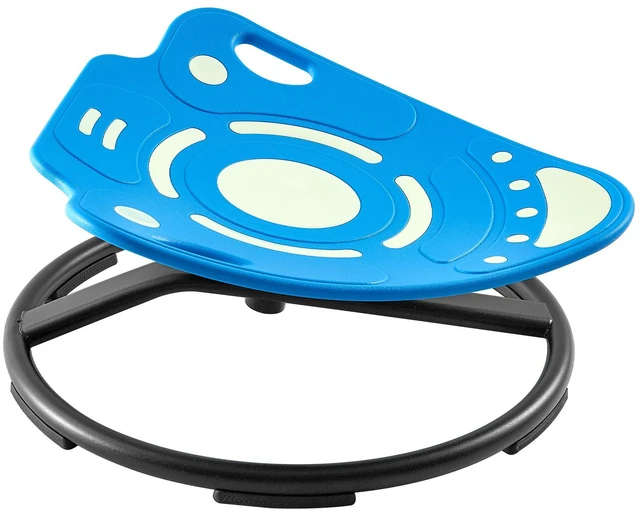 Main image of VEVOR Spinning Chair for Autistic Kids Ages 3-12 Autism Sensory Toy 165 LBS, Sensory Swivel Seat for Children ADHD, Glow in the Dark, Training Body Coordination, 20.4" L x 20.5" W Rocket Shape, Blue