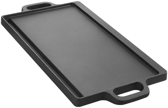 Main image of VEVOR Reversible Grill/Griddle 20x9 in Pre-Seasoned Cast Iron Pan Handle, for BBQ, Eggs, Pancakes, Burgers, Dual-Sided Plate, Portable Rectangular Cookware for Oven, Gas Stove, Grill, and Campfire
