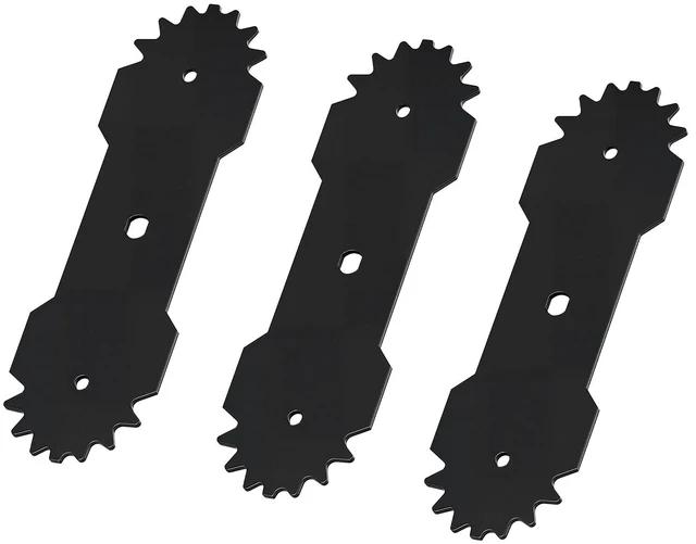 Main image of VEVOR Electric Edger Blades, 8.8-inch Length, 3-Pack Replacement Blades, 65Mn High-Carbon Steel with Electrophoretic Coating, Multi-Serrated Sharp Edge, Compatible with the VEVOR ASYTM01230 Edger