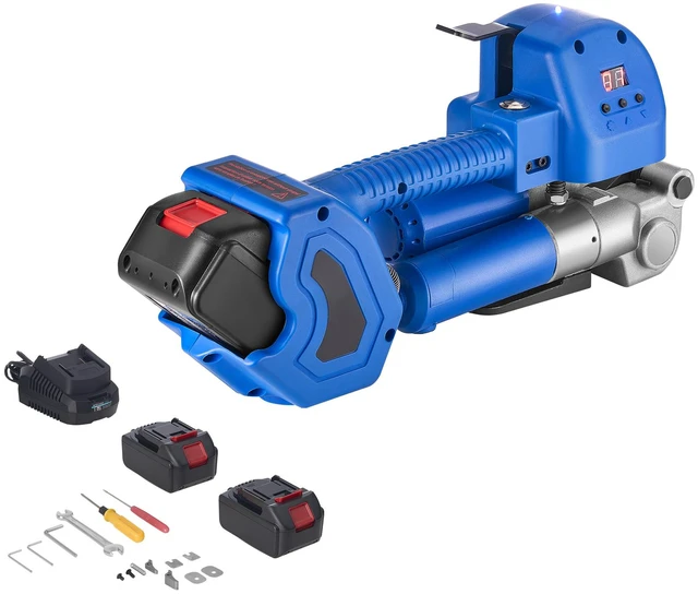 Main image of VEVOR Electric Strapping Machine, 2 x 4000mAh Batteries, Automatic Strapping Tool with Digital Display for 0.394-0.748 inches Wide PET Straps, Handheld Banding Tools for Packaging Box Pallet