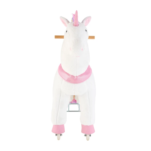 Alt view image 8 of 8 - VEVOR Ride On Horse, Riding Unicorn Toys for Kids, No Battery Required, Smooth Wheels with Anti-Roll Stop Ring, Upgraded Raised Seat, Handles, Sturdy Pedals, 176 lbs Max Load Capacity for Ages 6+