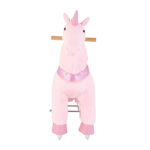 Alt view image 8 of 8 - VEVOR Ride On Horse, Riding Pink Unicorn Toys for Kids, No Battery Required, Smooth Wheels with Anti-Roll Stop Ring, Upgraded Raised Seat, Handles, Pedals, 110 lbs Max Load Capacity for Ages 3-8