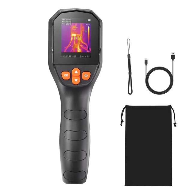 Alt view image 9 of 9 - VEVOR Thermal Camera, TISR Super Resolution 240x180, Thermal Imaging Camera with 2MP Visual Camera, 96x96 IR Resolution, 25HZ Refresh Rate, -4°F to 1022°F, 4 Image Modes & 6 Color Palettes