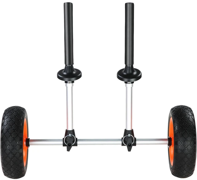 Alt view image 10 of 10 - VEVOR Heavy Duty Kayak Cart, 280lbs Load Capacity, Detachable Canoe Trolley Cart with 10'' Solid Tires, Adjustable Width & Top Foam Protection, for Kayaks with Drain Holes of 2.54mm and Above