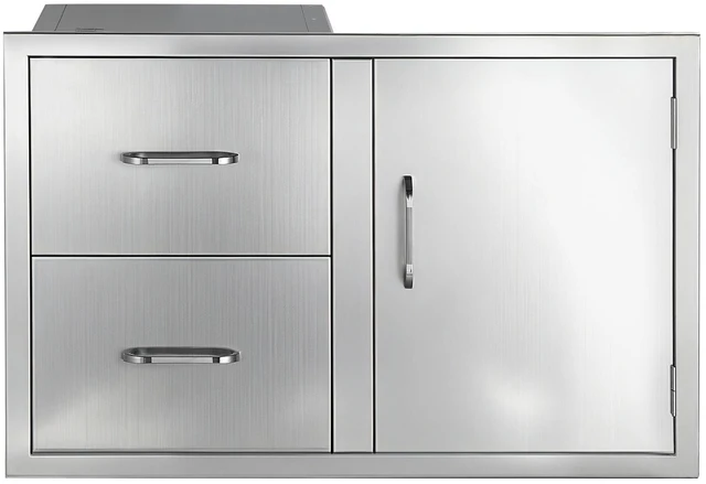 Main image of VEVOR Outdoor Kitchen Drawer Combo, 32"W x 22"H x 20"D, 2 Drawers Storage, for BBQ Island Storage, Patio Bars and Grill Station, with Handle, Built-In BBQ Island Drawers Organize Cookware Accessories