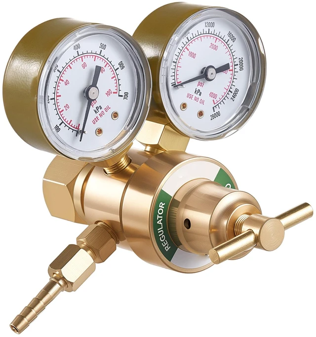 Main image of VEVOR Oxygen Regulator, Precise Oxy Regulator, 0-4000PSI Welding Gas Gauge with CGA-540 Inlet Connection & 9/16"-18 RH Outlet Connection, T-Handle Adjustment