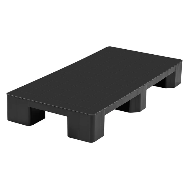 Alt view image 8 of 8 - VEVOR Plastic Pallets, 2 Pcs Plastic Pallets for Basement Storage, Lightweight Waterproof Floor Storage Pad for Indoor Outdoor Supermarket Warehouse, Support up to 2205 lbs, 39.4"x19.7"x5.4", Black