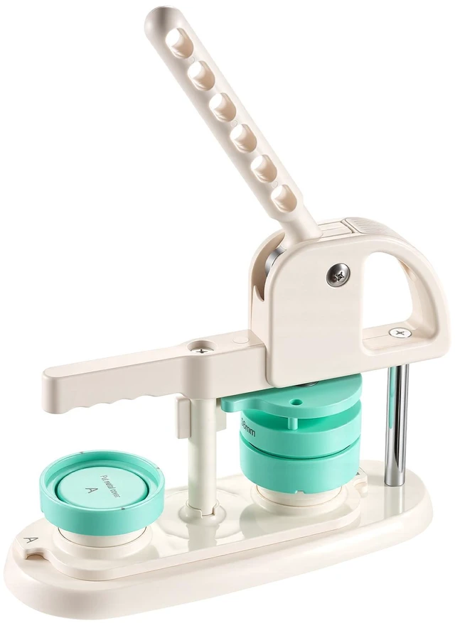 Main image of VEVOR Button Maker Machine, 1"/1.25"/2.25"/3"(25/32/58/75 mm), Quick-Change Plastic Pin Maker with 400pcs Button Parts, Circle Cutter and Magic Book, Reinforced Handle, for DIY Badges, Pins