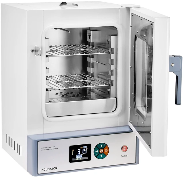 Main image of VEVOR Laboratory Incubator 5.3 Gal / 20 L with Adjustable Air Circulation, For Petri Dishes, Room Temp+41 to 158 PID Temperature Control, Microbiological Lab Incubator, Digital Panel, Glass Door
