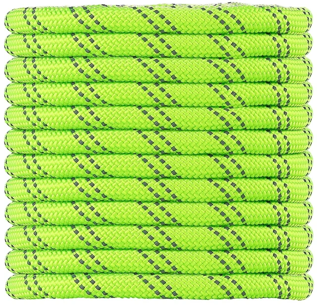 Main image of VEVOR Double Braided Polyester Rope 3/4 in x 220 ft Arborist Rigging Rope, for Tree Work, Heavy Duty 26 Strands, 19400 lbs High Breaking Strength, Outdoor Climbing Towing Swing Pulling Cord, Green