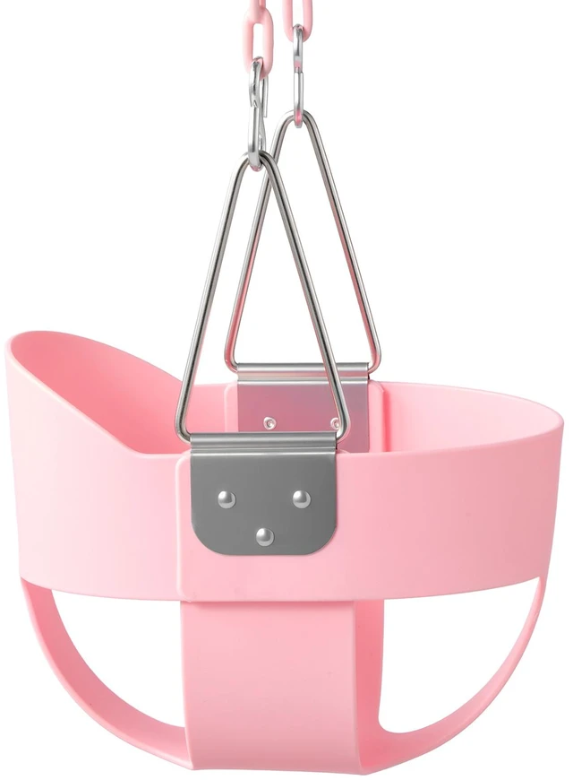 Main image of VEVOR Toddler Swing 300 lbs High Back Full Bucket Baby Swing Seat Pink, for Outdoor & Indoor Backyard Playground, Heavy-Duty Coated Chains and Carabiners, Fully Assembled Seat for Toddlers Age 3+