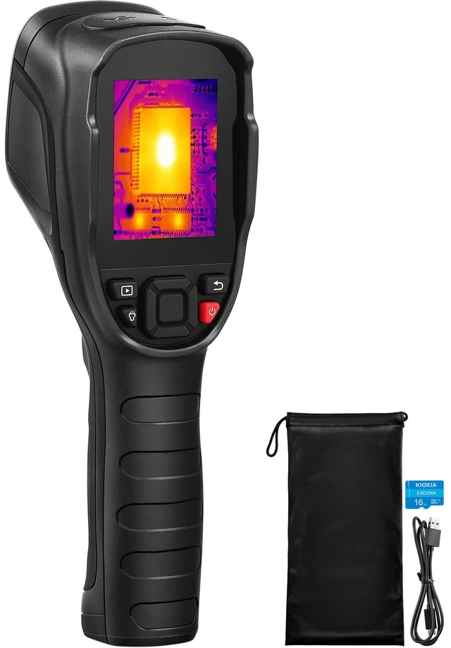 Alt view image 8 of 8 - Thermal Imaging Camera, 320 x 240 Pixels Super Resolution, 25Hz Refresh Rate Infrared Camera with -4 to 752°F Temperature Range, 32G Built-in SD Card, and Rechargeable Li-ion Battery