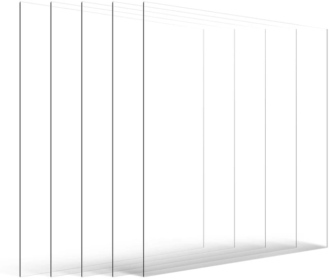 Alt view image 8 of 8 - PET/Plexiglass Sheets, 5-Pack Plastic Sheet, 24 x 36 Inch 0.04 Inch Thick Transparent Clear Flexible Plastic Panels for Craft, Replacement Picture Frame Glass, DIY Display Project, Easy to Cut