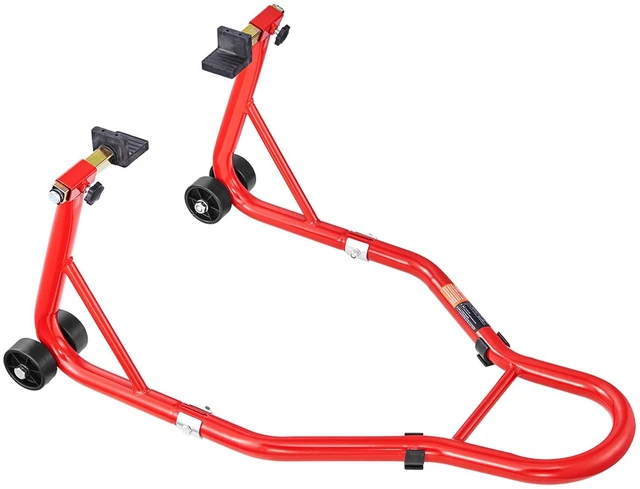 Alt view image 10 of 10 - VEVOR Motorcycle Stand Lift 850 lbs Rear Wheel Spoolift Paddock Swingarm Arm Red