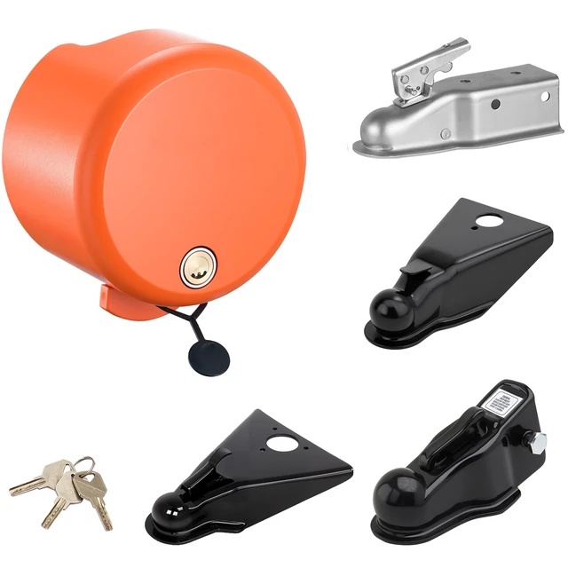 Alt view image 9 of 9 - VEVOR Trailer Coupler Lock Fits 1-7/8 & 2 & 2-5/16-Inch Couplers RV Trailer Lock
