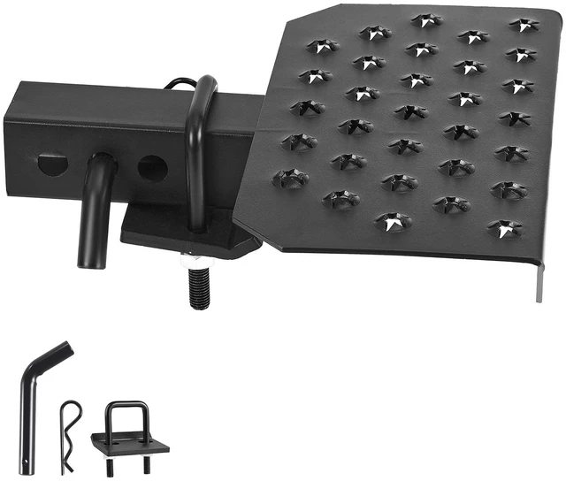 Alt view image 2 of 2 - Vevor Hitch Step for 2 Inch Receiver, Universal Rear Bumper Guard Protector with 350 LBS Load Capacity, Wide & Non-Slip Tow Hitch Step with Pin Kit and Stabilizer, Fit for Truck, SUV, Pickup, Trailer