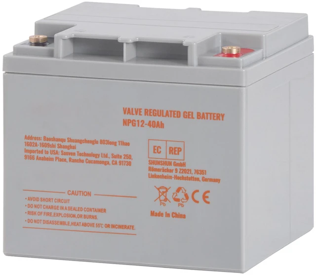 Alt view image 8 of 8 - VEVOR Rechargeable AGM Marine Battery, 12V 40AH, with 400A Discharge Current, Ideal for Mobility Scooters, Electric Wheelchairs, Go-Karts, and e-Bikes