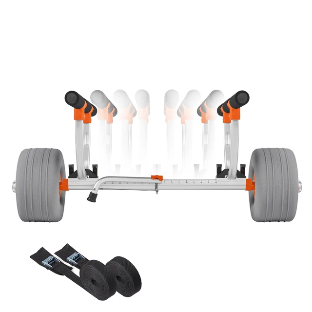 Alt view image 15 of 15 - Kayak Cart 350 lbs Detachable Canoe Carrier with 12 in Inflatable PU Tires