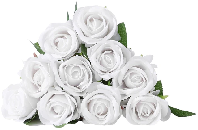 Main image of VEVOR Artificial Flowers Bulk White Roses 500 PCS Silk Faux Flowers Stems, for Vase, Table Centerpieces, Weddings, Parties, Bouquets, Home Decor and DIY Floral Arrangements, Realistic Fake Flower